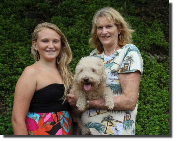 Maiana, Grandmother Debi, and Lacie